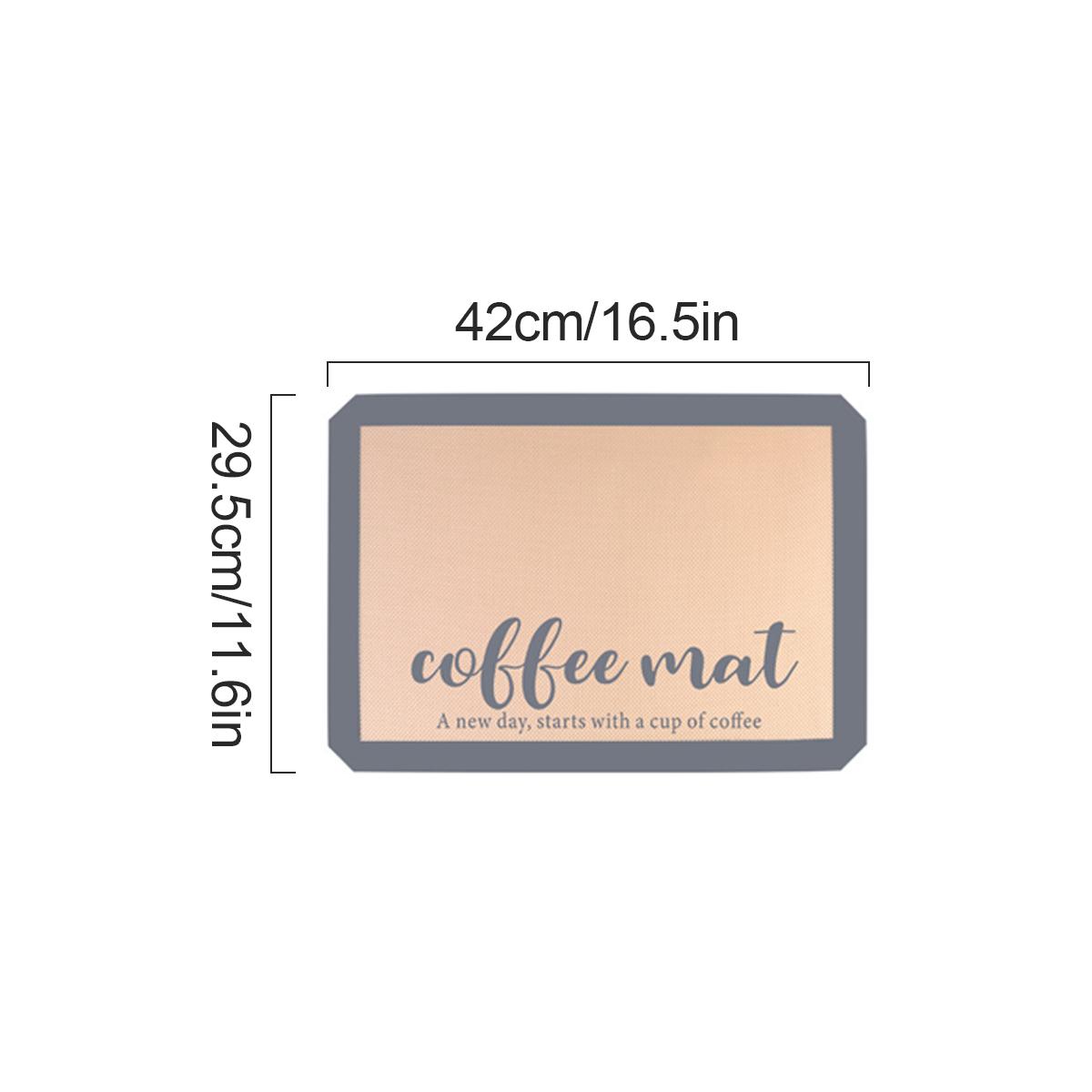 

Коврик для кофе Leeseph, водонепроницаемый силиконовый коврик для сушки посуды, быстросохнущий коврик для кофе, аксессуары для кофейника, помещаются под кофейник