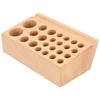 24 Holes Leather Tool Holder Beech Drilling Tools Organizer DIY Printing Storage Box