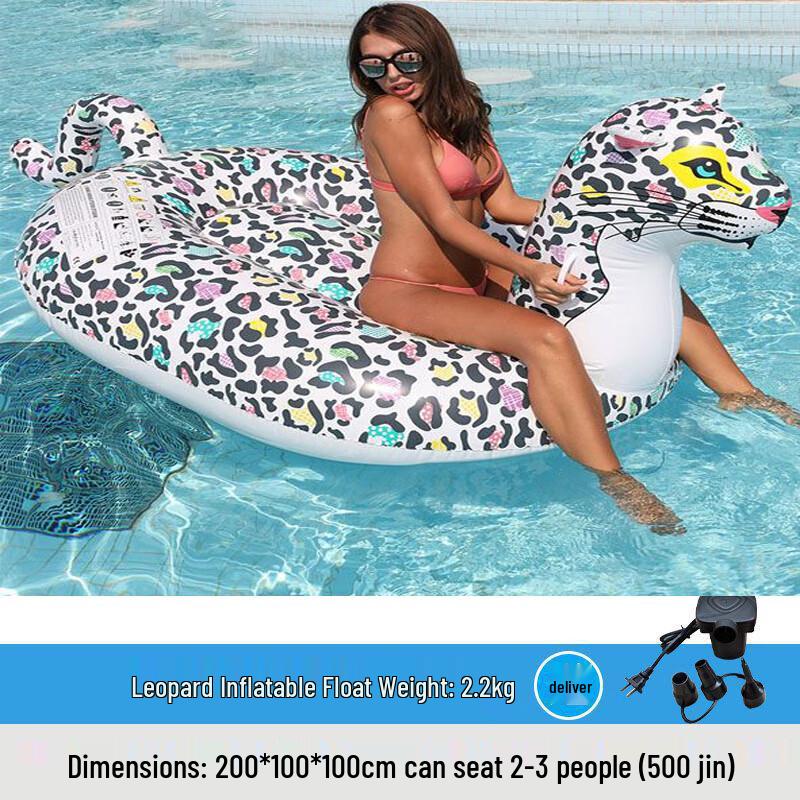 Adult Leopard Print Inflatable Swimming Float