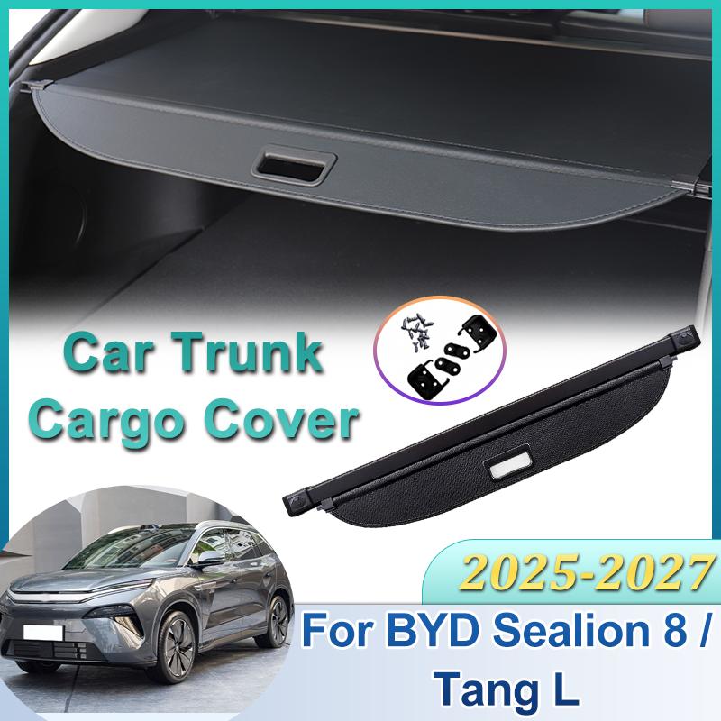 For BYD Sealion 8 Tang L 2025 2026 2027 Car Trunk Cargo Cover Luggage Tray Storage Security Shield Partition Mat Car Accessories