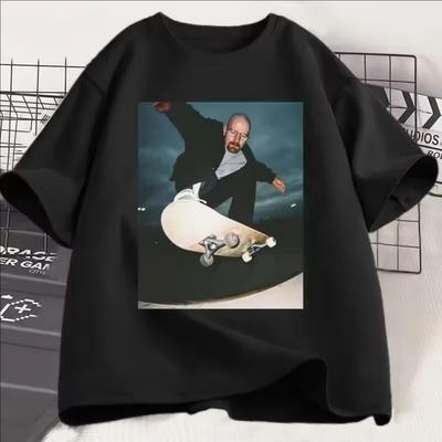 Breaking Bad Heisenberg T-shirts Man Walter White 90s Skate T-Shirt Women and Man Unisex Graphic Printed T Shirt Tees Oversized