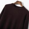 Men's Pure Cashmere Autumn/Winter Round Neck Sweater - Thick Knitted Long Sleeve Pullover