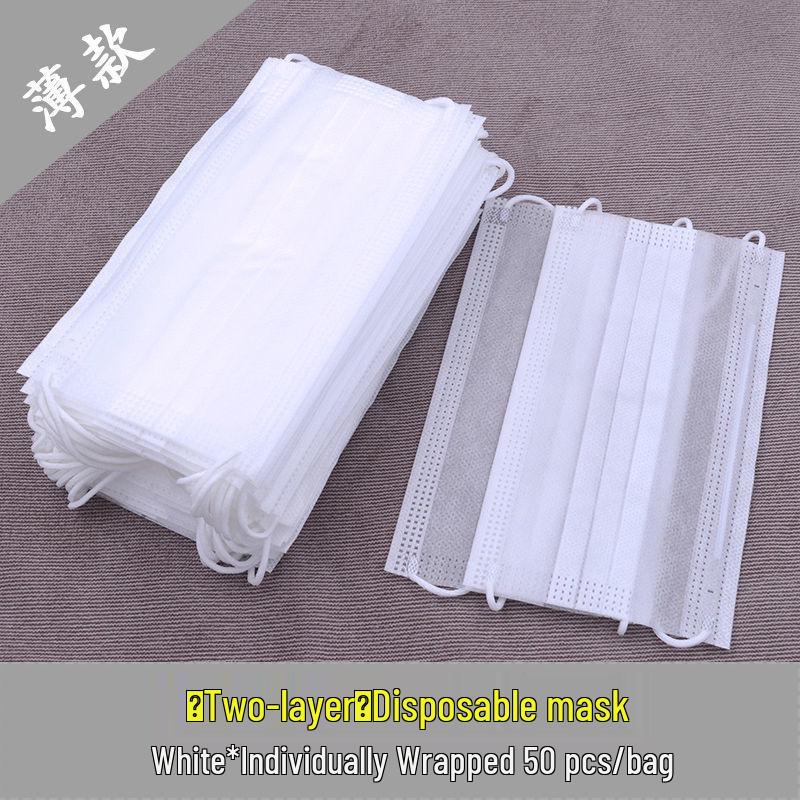 Ultra-dünne atmungsaktive Einwegmasken: Ein- oder dreilagig, Unisex, Einzeln verpackt, Erhältlich in Weiß oder Schwarz