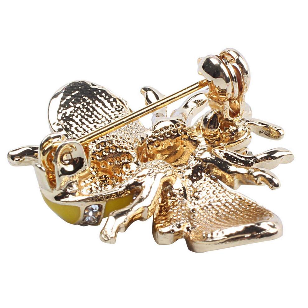 2 Fashion Crystal Brooches, Creative Pins, Chest Accessories, Party Jewelry, Gifts, Stylish Little Bee