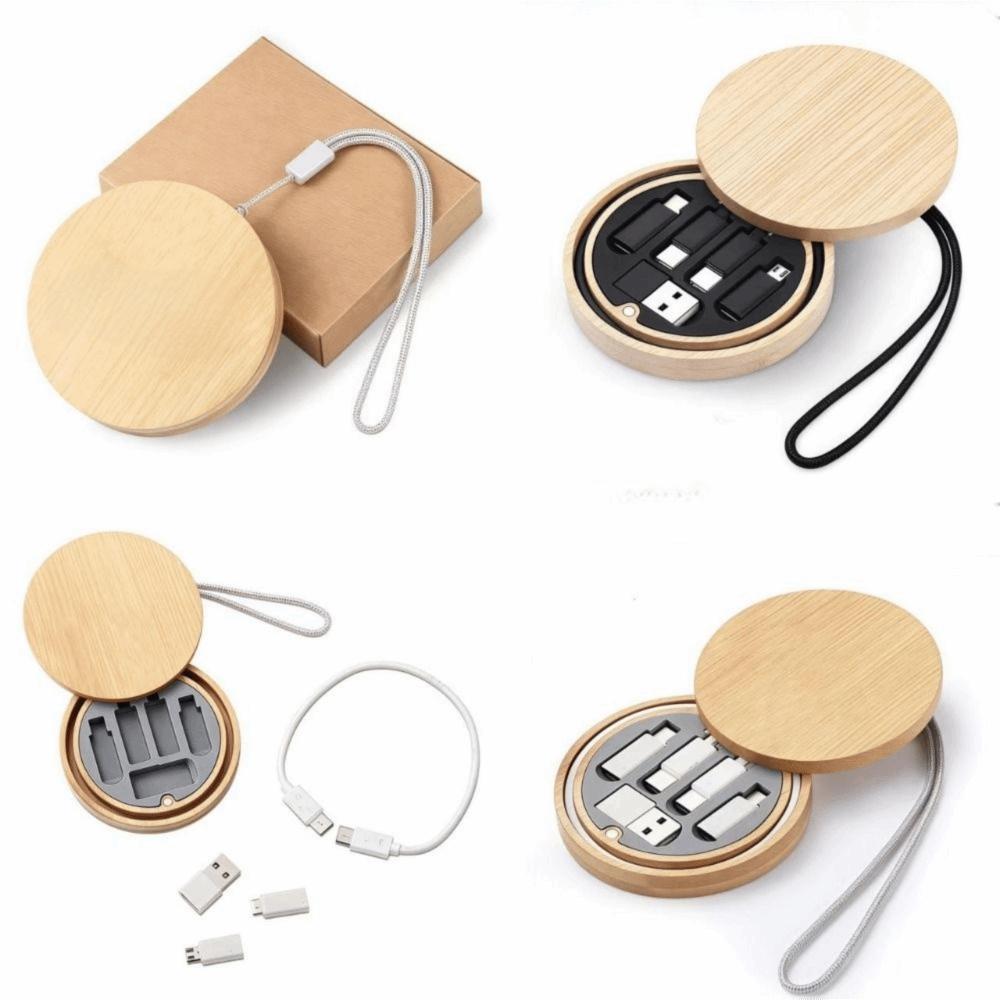 Travel Case Six-in-One Charging Cable 60W Power USB Adapter Kit Type-C Cable Multi Device Charging