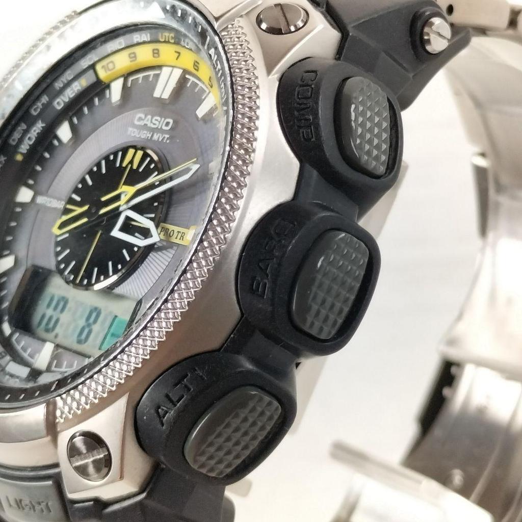 Used CASIO PROTREK PRW-5000T Tough Solar, working condition, new secondary battery