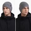 Knitted Cap Men's Winter Velvet Warm Cap Thick Cold-Resistant Riding Wool Cap