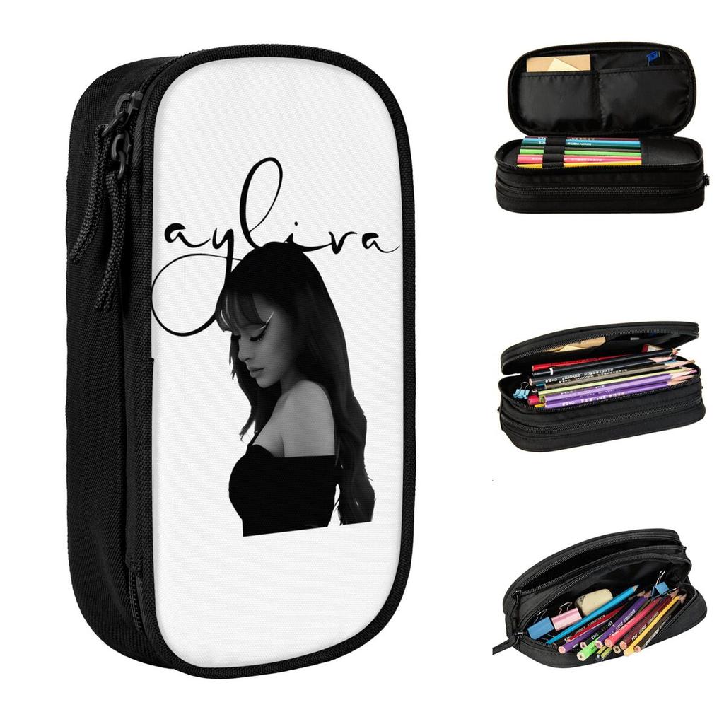 New Ayliva Singer Music Pencil Case Pencilcases Pen Holder for Student Big Capacity Bags Office Zipper Stationery