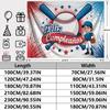 Party Backdrop Flat Printing Baseball Made Photo Booth Decor Birthday Party Decor