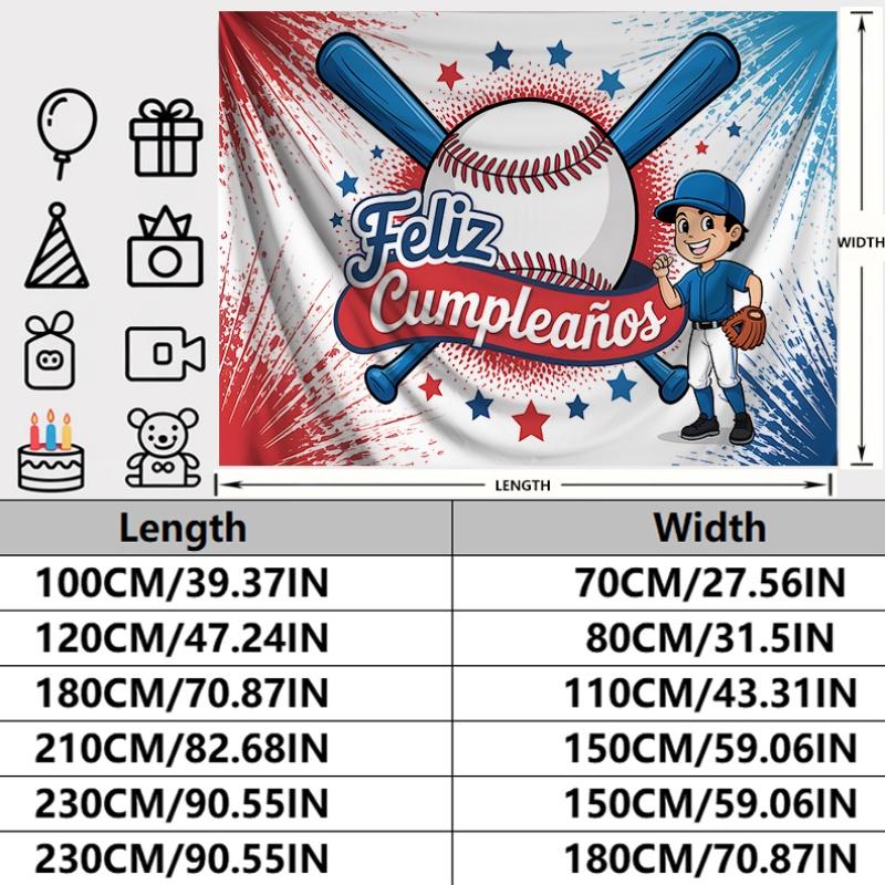 Party Backdrop Flat Printing Baseball Made Photo Booth Decor Birthday Party Decor
