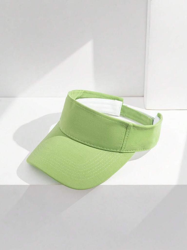 Unisex Casual Solid Color Visor Hat For Outdoor Sports Leisure Daily Wear Summer Beach
