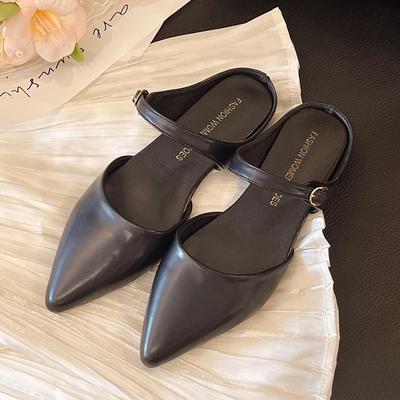 Scarpe Piatte Donna Pantofole Punta Acuta Sexy Sabot Scarpe Sandali Estivi Donna 2025 Moda Nuovi Designer Slingback Ciabatte Scarpe da Donna