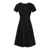 Women's Ladies Summer Casual Loose Color V-Neck Short Sleeve Dress