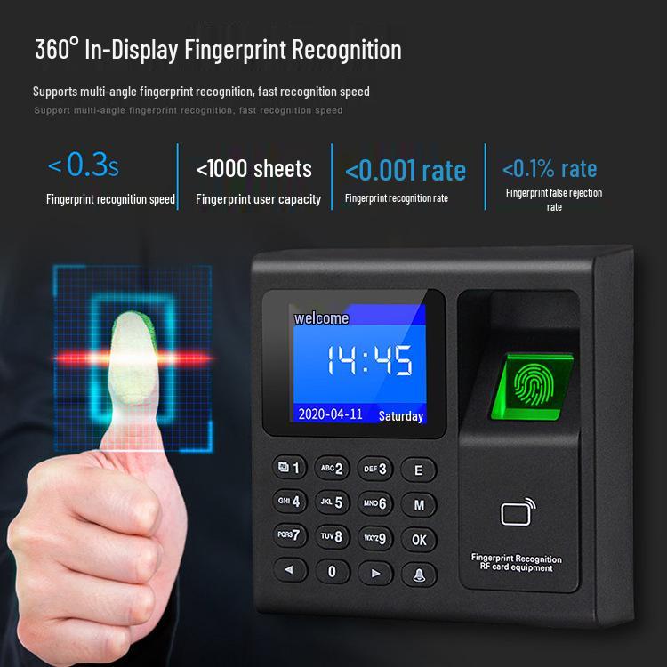 All-in-One Fingerprint & Password Access Control Time Clock System