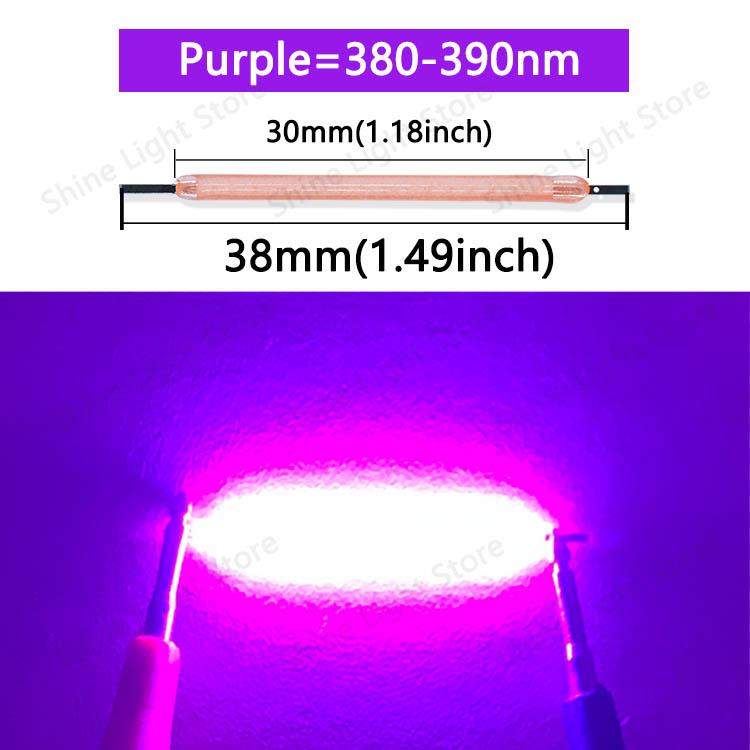 

10~1200 шт. 3 В светодиодная нить накаливания 38 мм светодиоды Эдисона лампочка украшения дома свадьба вечеринка кемпинг освещение диод аксессуары DC2.8-3.0V 10pcs фиолетовый