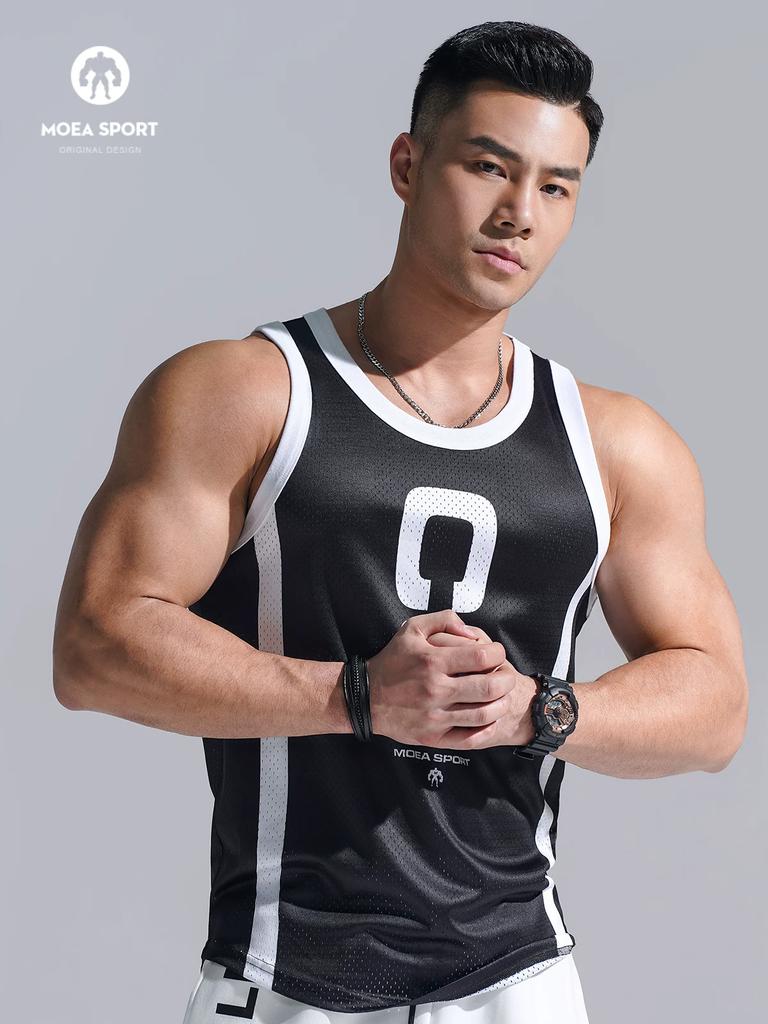 Ink Cube Fitness Vest Men's Quick-Drying Running Racing Moisture-Wicking Sports Muscle Training Sleeveless Basketball Clothing