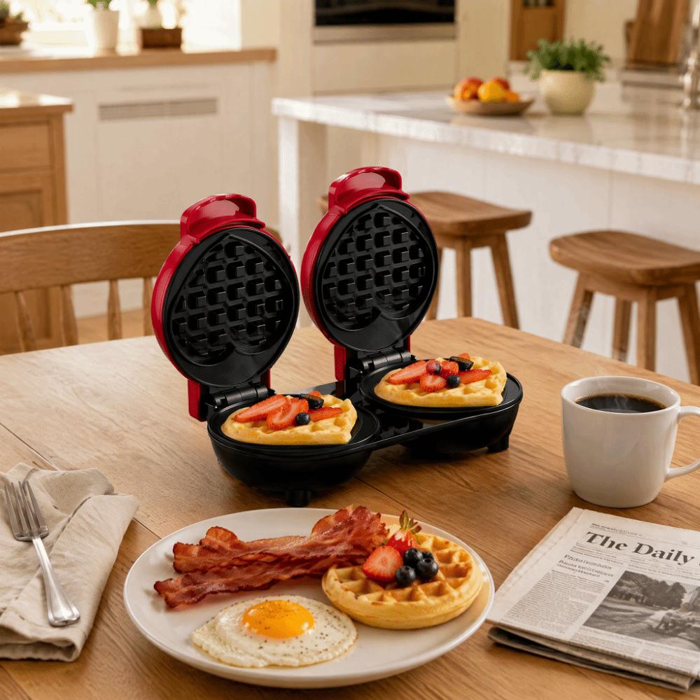Quick Heat-Up Waffle Maker Electric Baking Pan Waffle Machines  Kitchen Baking
