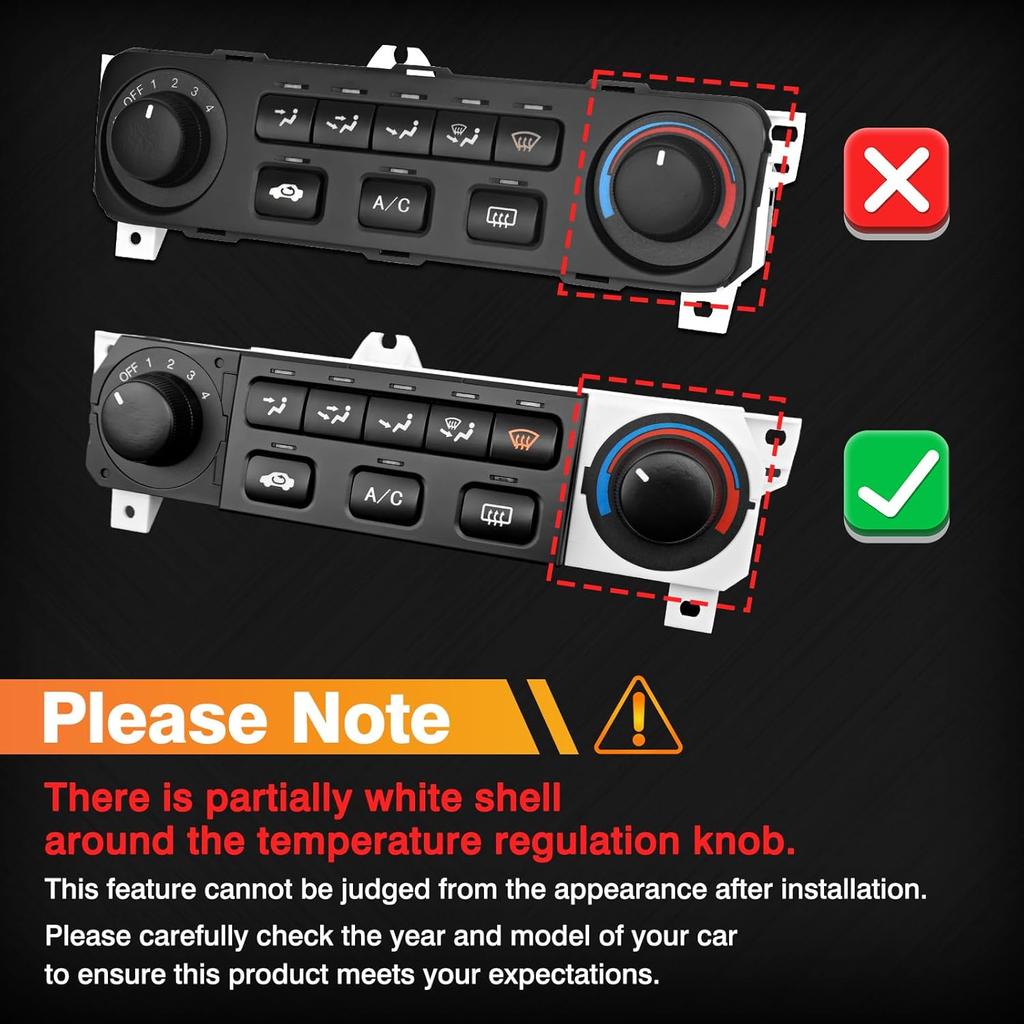 599-268 Heater Climate Control Module A/C Control Panel Compatible with 1998-2000 Honda Accord, 1998-2004 Honda Odyssey, Replaces 599-268,