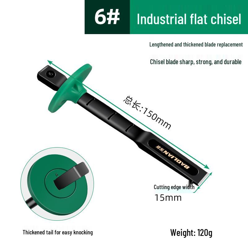 Tungsten Carbide Concrete and Stone Splitter Chisel with Chrome Vanadium Steel Alloy Head