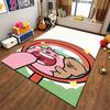 "Cartoon Pink Hippo and Brown Bear Pattern Kids Room Carpet Decor" Suitable for Use As an Anti-slip for Living Room Bedroom Sofas