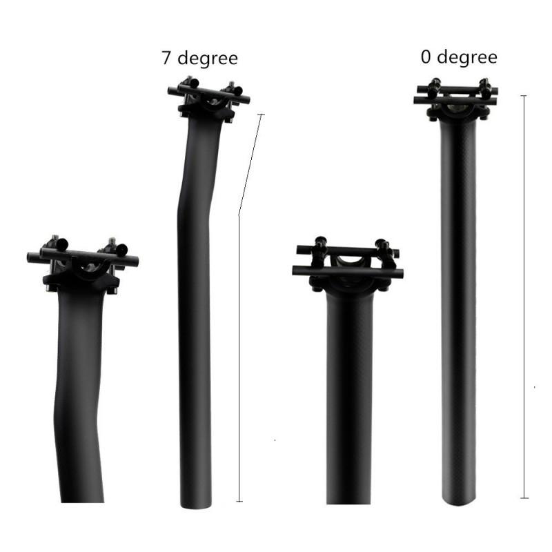 Carbon Fiber Bicycle Seatpost Road Mountain Bikes Lightweight 0 7 Offset 27.2mm/31.6mm Diameter