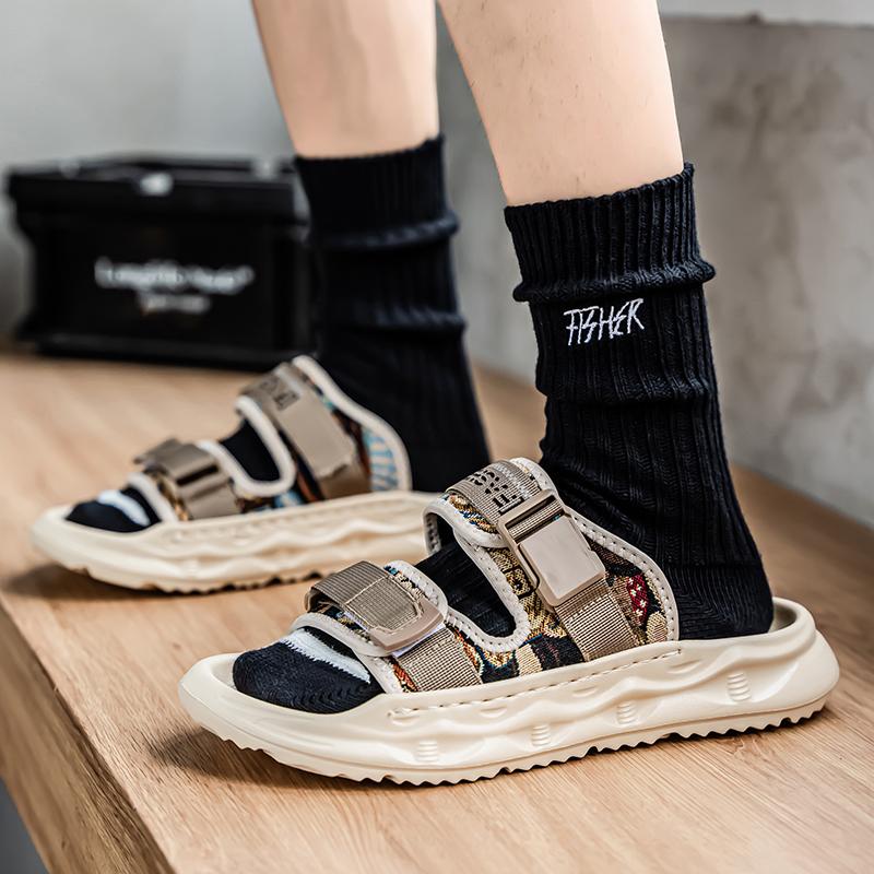 2026 Summer Men's Slippers for Man Beach Sandals Sliders Flip-flops Men Slip On Flats Slipper Footwear Flip Flop Mens Slides