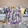 Lavendel-Serie digital bedruckte Polyester Schlafzimmer Samt Flanell Decke Fleece weiche Sofadecken für Betten