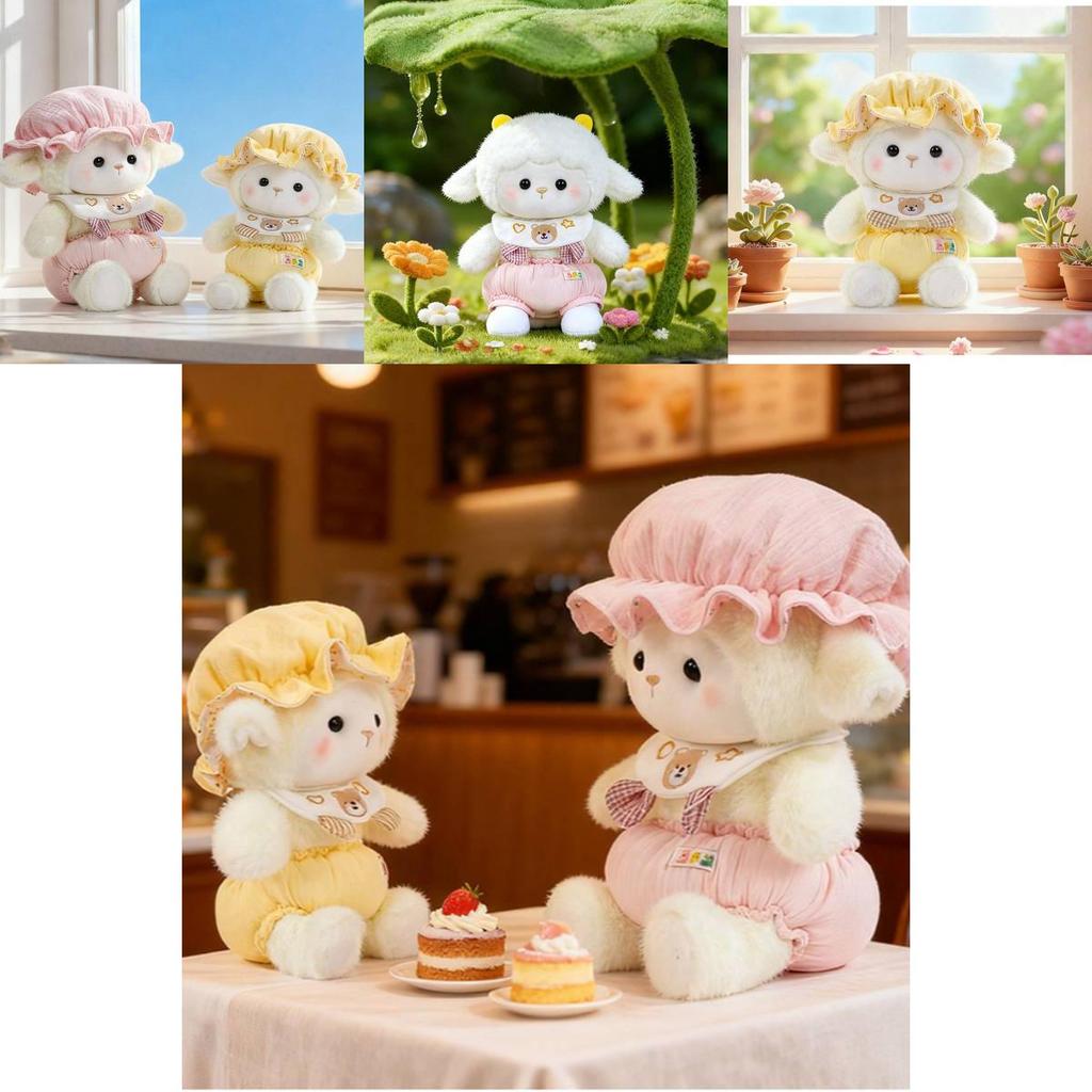 Sleep Hat Baby Sheep Plush Doll With Polyester Fiber For Sleep Aid Kids Nighttime Comfort Gift