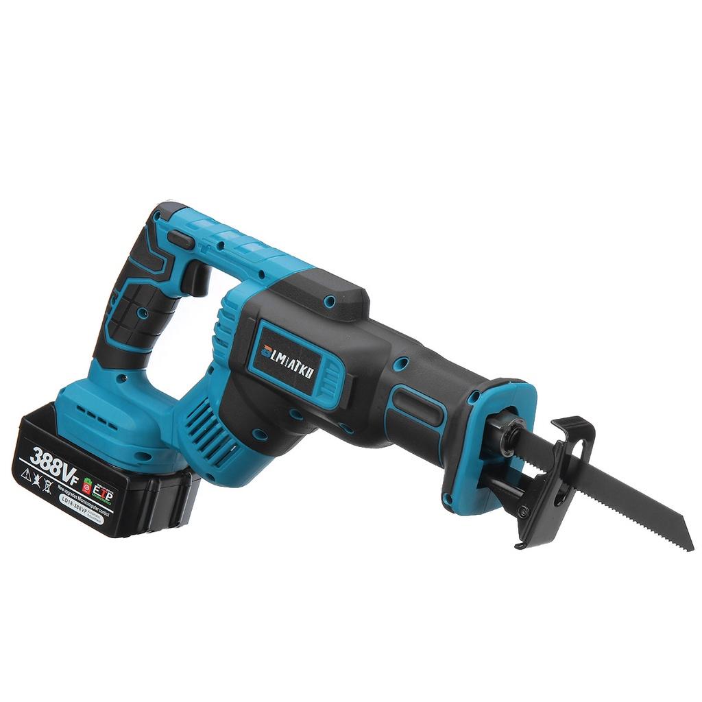 4000RPM Cordless Electric Reciprocating Saw Variable Speed Metal Wood Cutting Saw 4Pcs Saw Blades for 18V Battery
