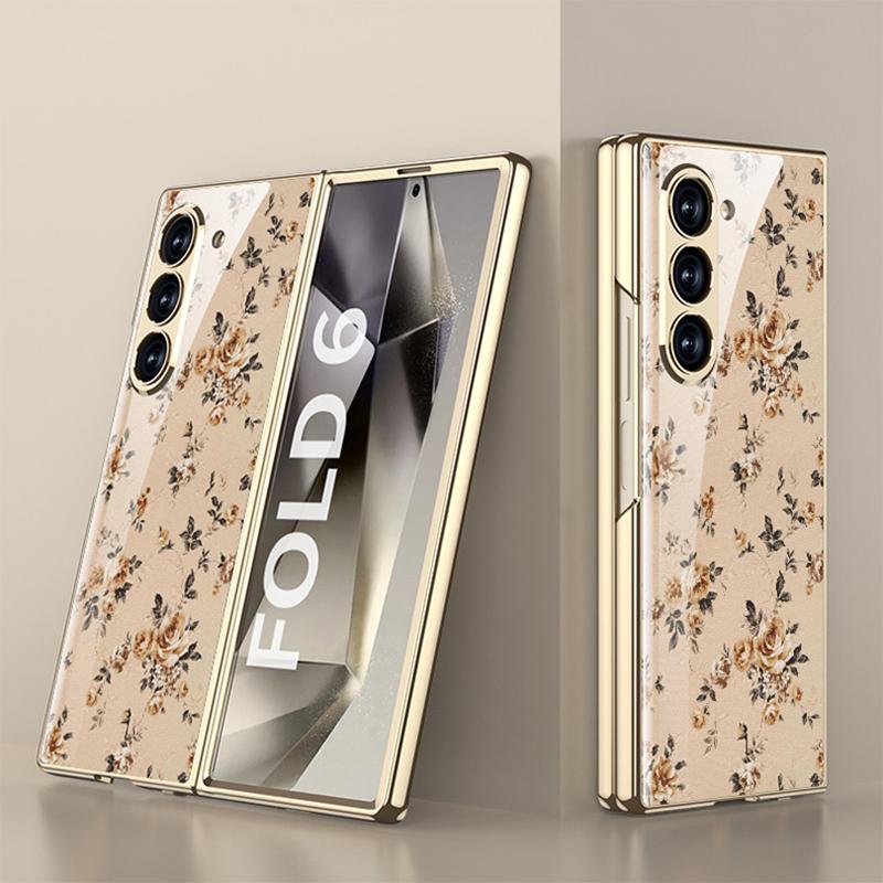 Nou pentru Samsung Galaxy Zfold6 5g Husă Telefon Pictură Creativă Hd Sticlă Securizată Lux Ușor Orificiu de Precizie Husă Protecție la Cădere