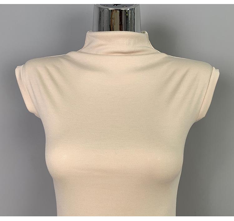 Korean Elegant High-Neck Slim Fit Dress