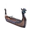 Retro Incense Burner Dragon Boat Incense Stick Holder Traditional Chinese Design Hand Carved Carving Censer Ornaments Home Decor