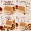 DilshaCare 2 PCS Sandalwood & Saffron Handmade Bath Soap with Glycerin, Natural Oils & Vitamin E |Natural Glow & Bright Skin & Radiance Face & Bo