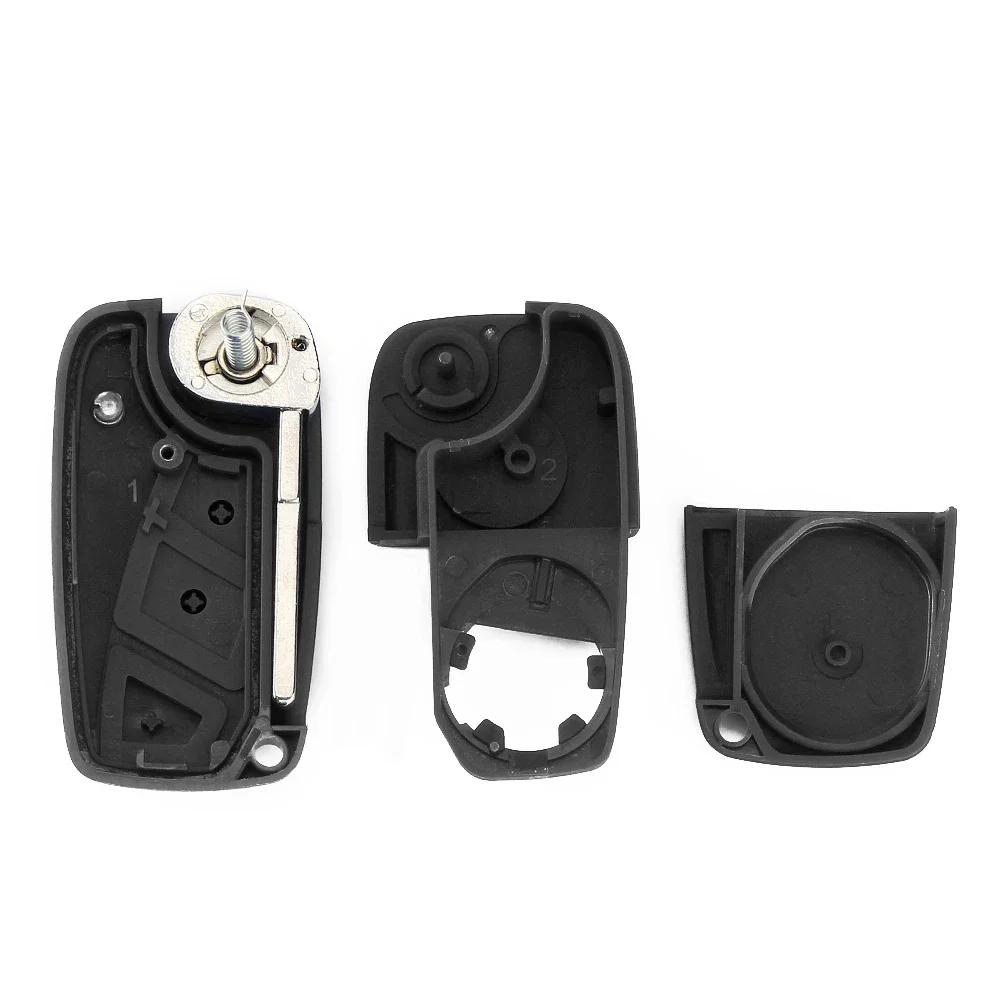 S New 2/3 Buttons Car Key Shell For Fiat 500 Punto Stilo Ducato Panda Doblo Bravo Folding Remote Control Key Case