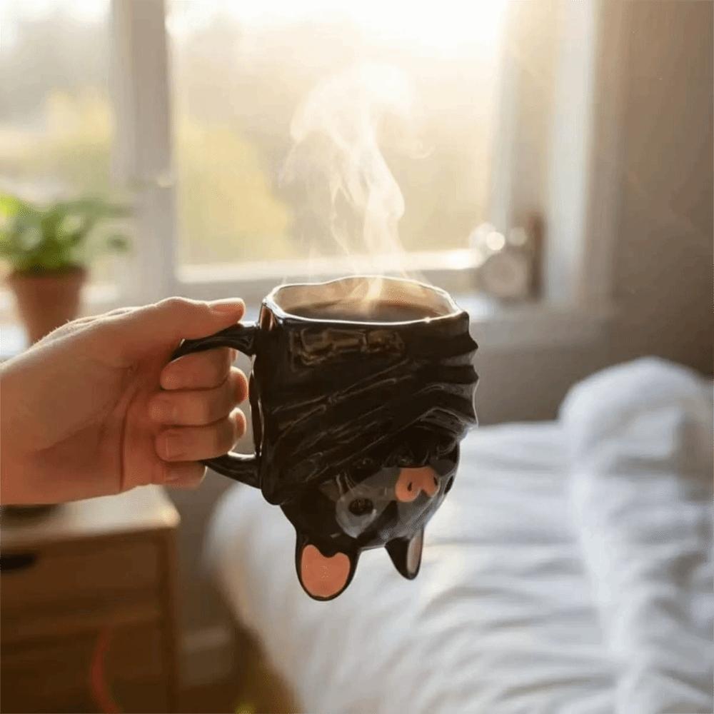 Funny Bat Coffee Mug Creative Bat Tea Cup Breakfast Cup Inverted Bat Shaped Mug  Living Room