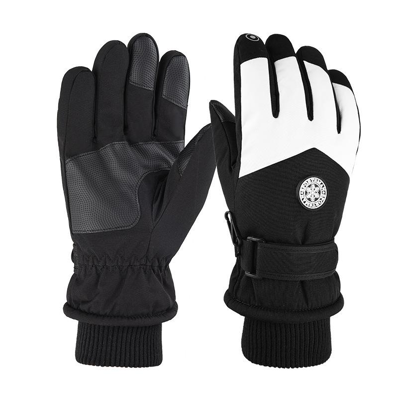 Ski Gloves for Men and Women, Windproof and Splash Proof In Autumn and Winter, Outdoor Motorcycle Riding, Plush and Thick Warm Gloves