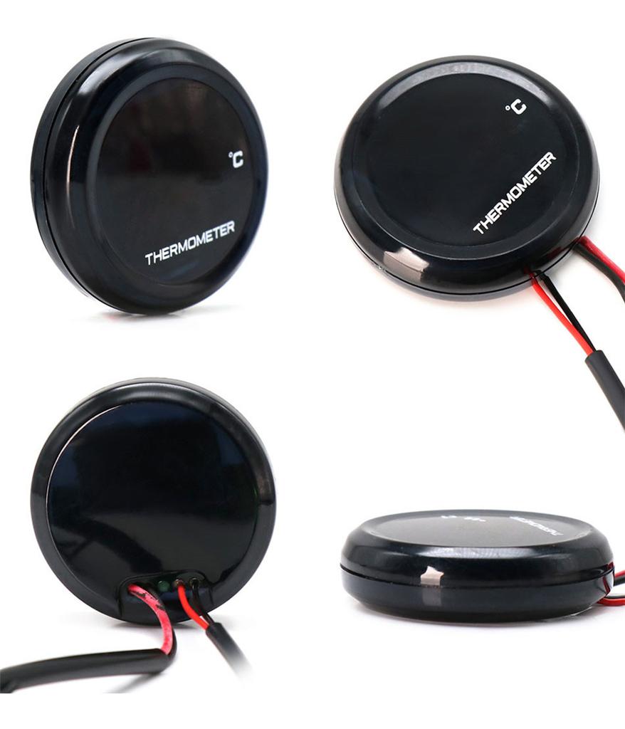 Universal Motorcycle Thermometer Instruments Water Temp Temperature LED Digital Display Gauge Meter With 18mm Temp Temperature Sensor Adapter