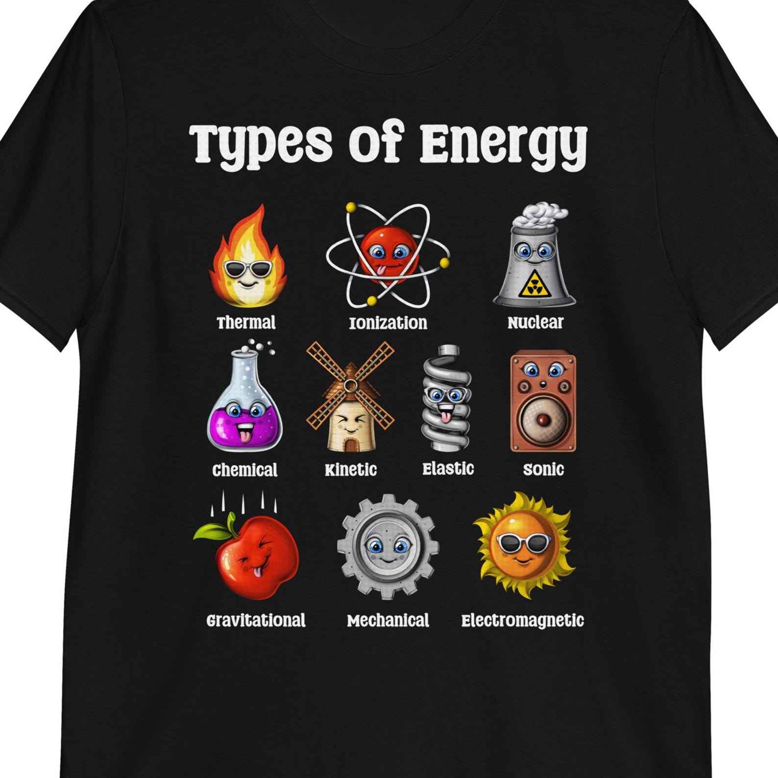 Physics Types Of Energy Science T-Shirt: Physicist Scientist Tee 100