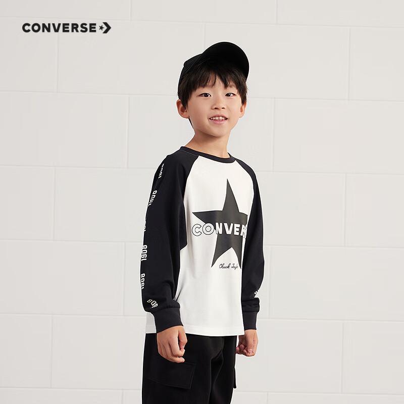 Converse Unisex Kids  Cotton Long-Sleeve T-Shirt L