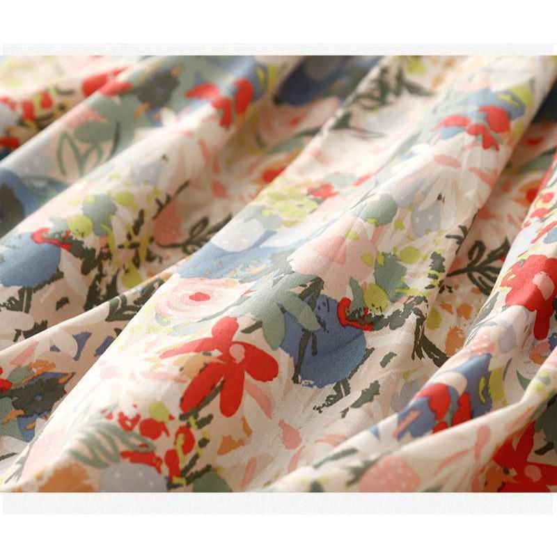 Summer Half-length Floral A-line Skirt