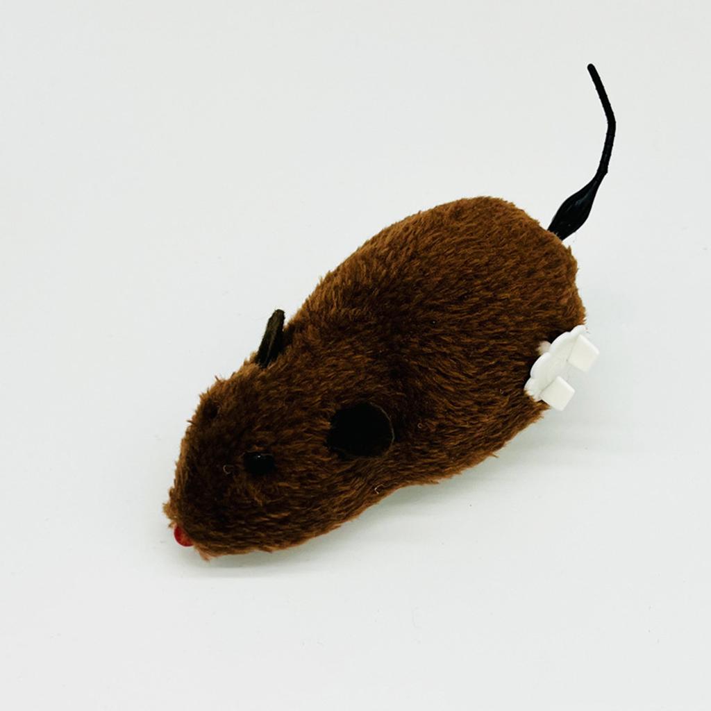 1pc Durable Interactive Clockwork Mouse Toy - Running Rat Plush for Cats & Small Dogs, Battery-Free, All Breed Sizes