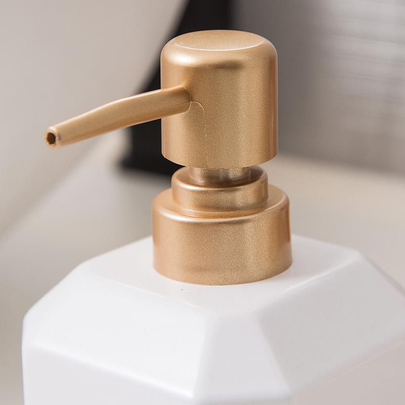 360ml soap dispenser ceramic hand sanitizer square minimalist black and white split bottle shampoo and shower gel press bottle