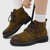 Fashion Genuine Leather Boots Luxury Designer Style Work and Fashion Party Trendy Youth 38-46 Outdoor Street Classic Lace-up Hot