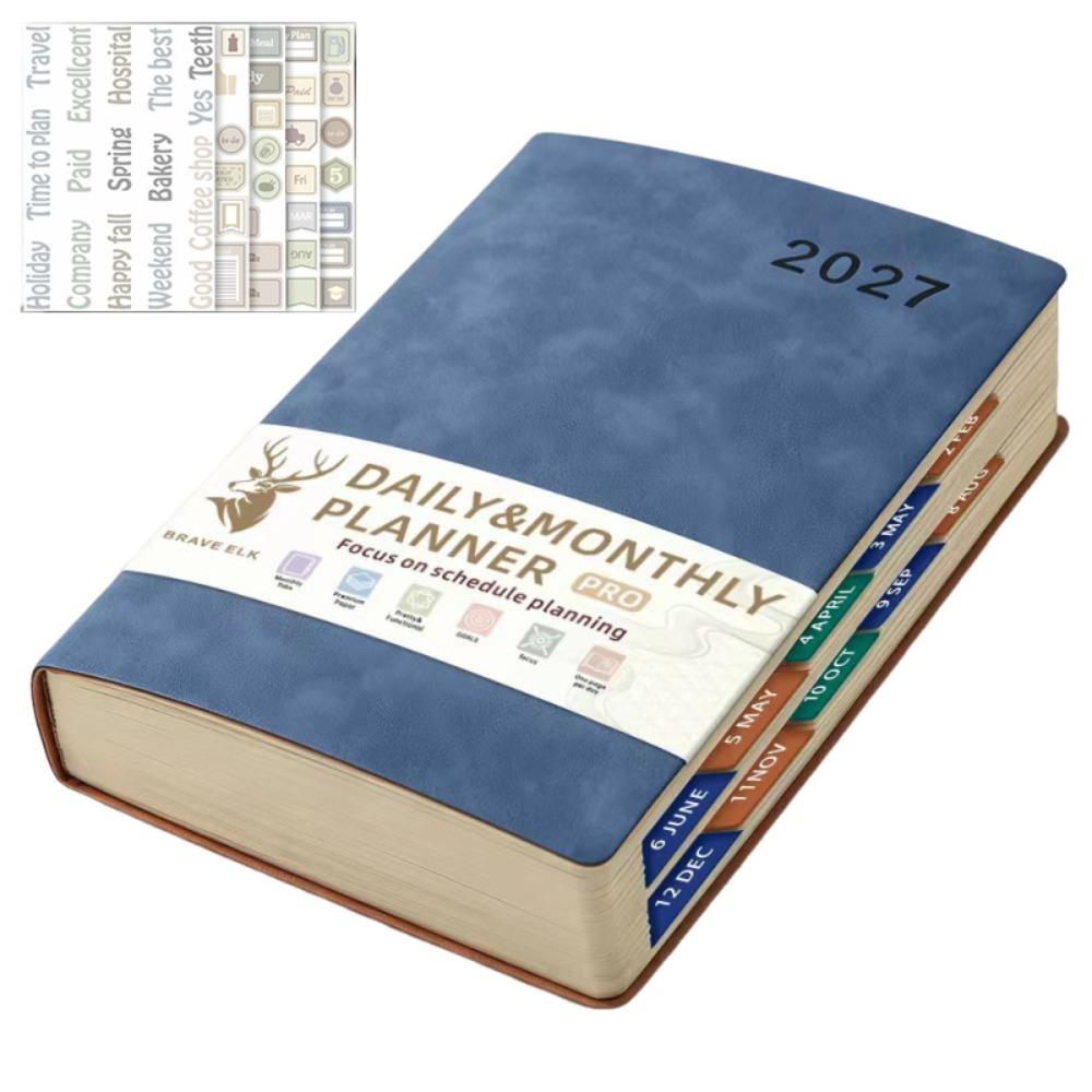 English 2027 Schedule Planner Notepad 12 Months To-do List Notebook  School Office Supplies