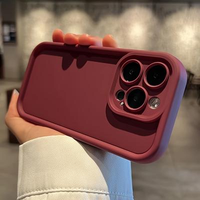 Luxurious Solid Color Shockproof Phone Case Compatible with Apple Iphone 16 15, 14, 13, 12, 11 Pro Max, 14, 15 Plus, Featuring Camera Protection .