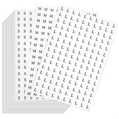 Size Stickers S M L 3 Size Diameter 13 Total 30 4500 Clothes Size Label Clothing Size Marking Commercial Use Set, Round, Mm, Sheets, Pieces, Paper,