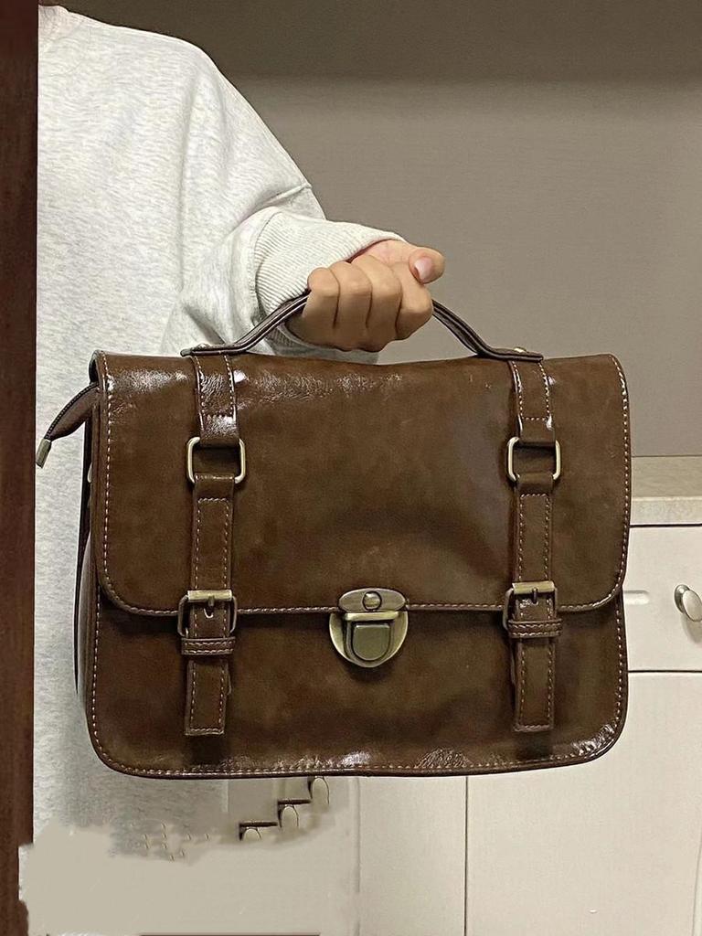 Herbst Winter Retro Schnalle Umhängetasche - Japanischer JK Uniform Stil, Lässige Mode Pendlertasche