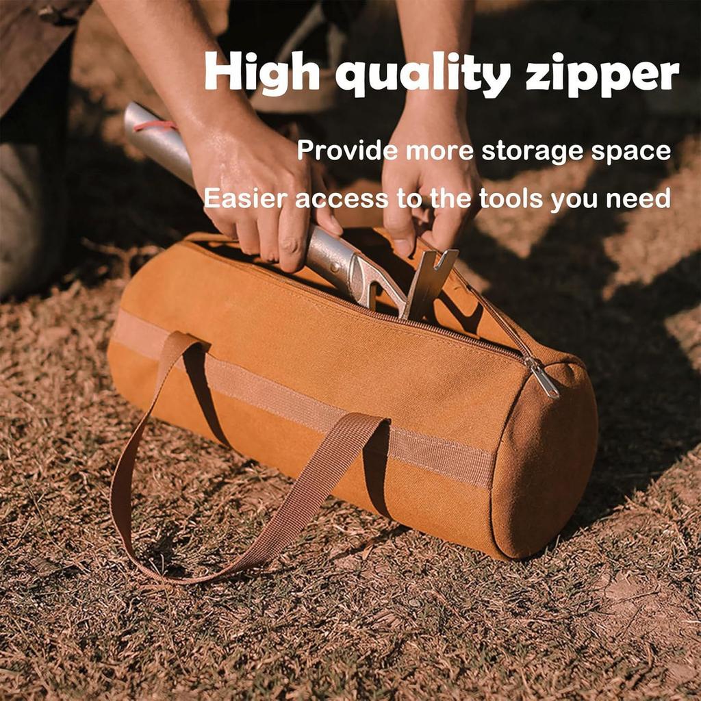 Outdoor Portable Camping Tent Peg Ground Nail Storage Bag Tent Hammer Long Ground Nail Large Capacity Storage Bag