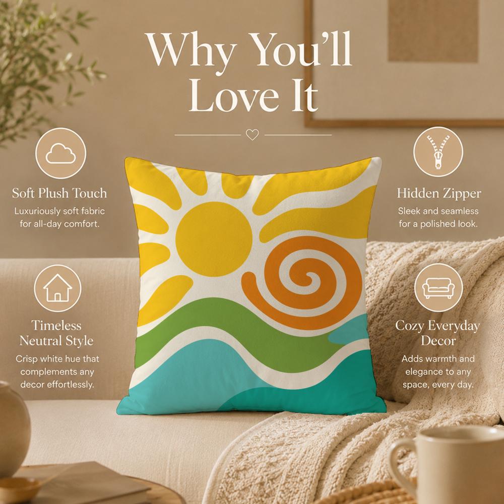 Art Abstract geometric Cushion Cover Double-Sided Printed Pillow Cover Hypoallergenic Dust-Mite Proof