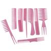 8Pcs Professional Combs Hairdressing  Tail Comb Carbon Anti Static Comb Hair Cutting Comb